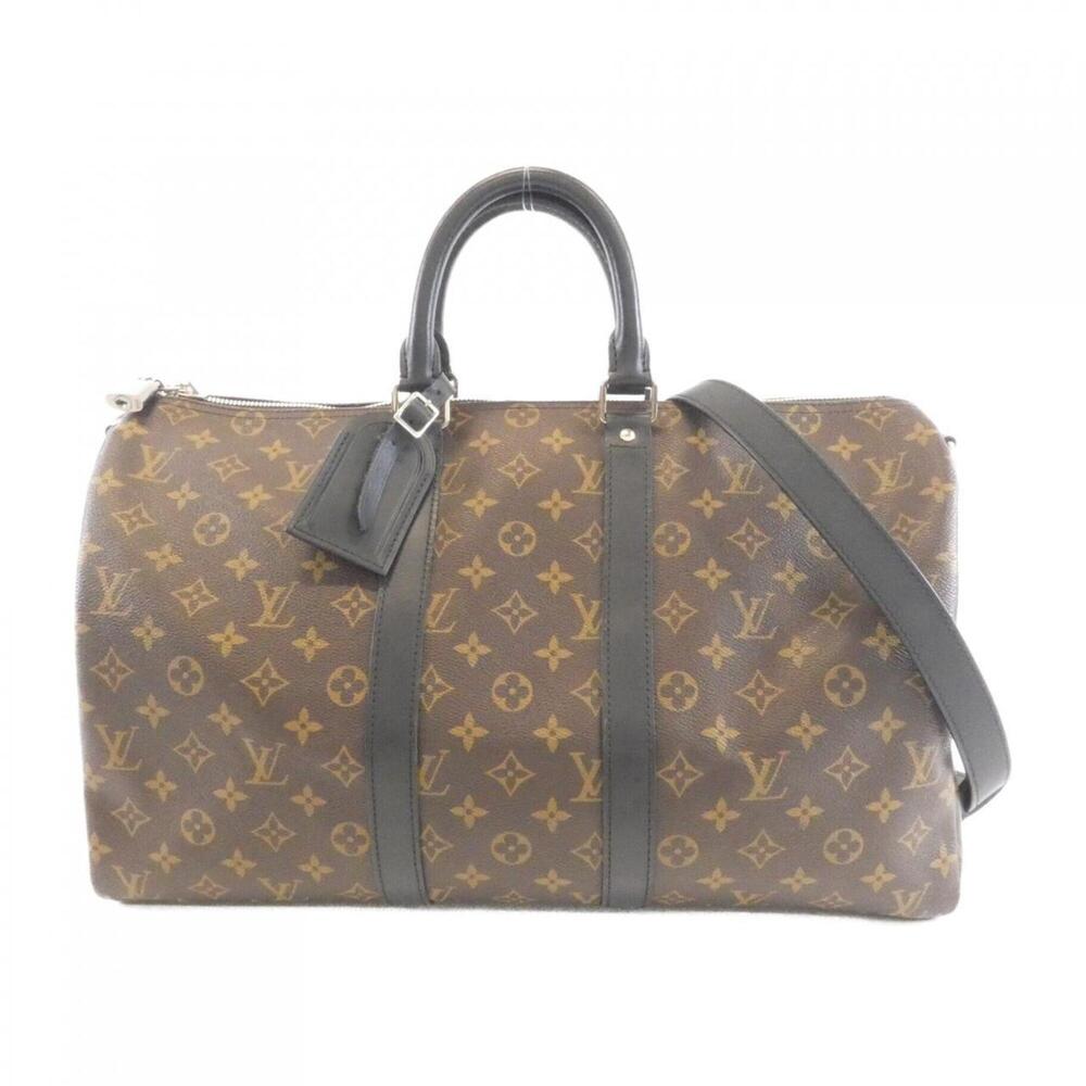Louis Vuitton Monogram Macassar Keepall Bandoulière 45cm M56711 Boston Bag